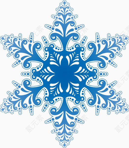精美的雪花花纹矢量素材