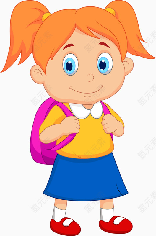 卡通手绘小女孩