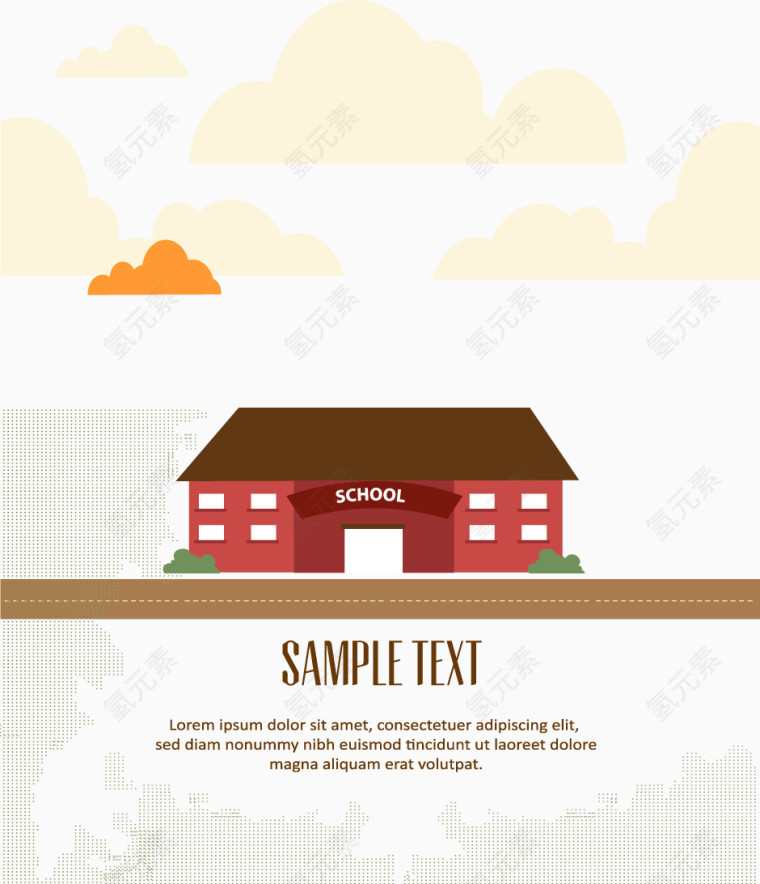 装饰学校大门红色建筑