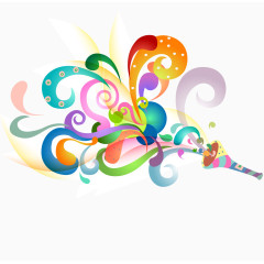 绚丽花纹设计矢量素材