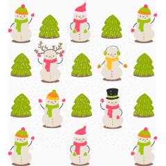 唯美雪人圣诞树