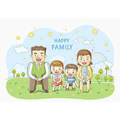 全家一起去散步