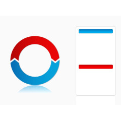 圆环型ppt并列关系元素