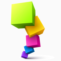 彩色正方体矢量素材