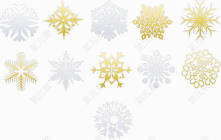 金色雪花样式合集