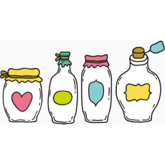 矢量卡通许愿瓶子