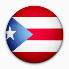 国旗对波多黎各波多黎各世界标志图标