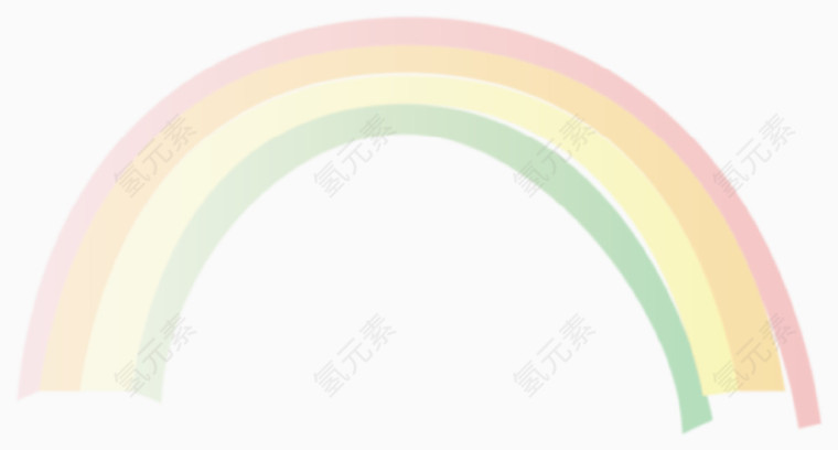 彩虹手绘素材