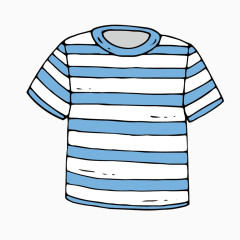 矢量蓝色海军风短袖素材