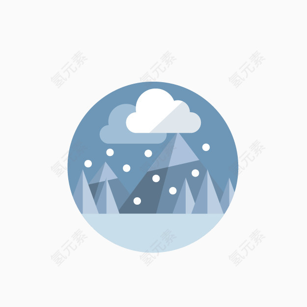 卡通雨雪景观
