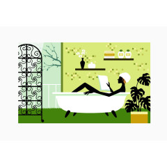 黑人洗澡高清免扣素材