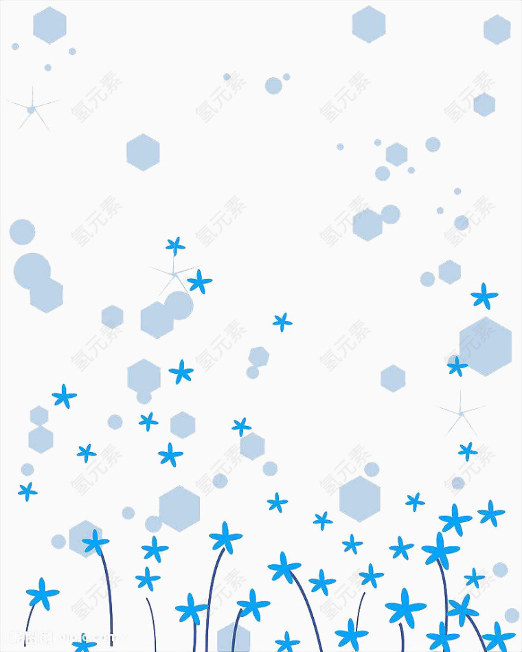 浅蓝色星星点点背景装饰图
