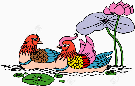 矢量鸳鸯