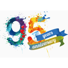 九十五周年油漆喷溅素材