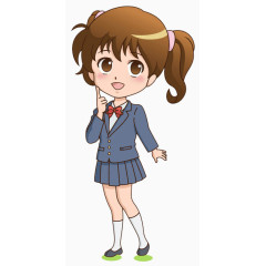 女孩思考