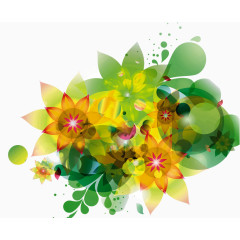 抽象炫彩花卉