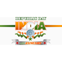 矢量印度国庆日假期