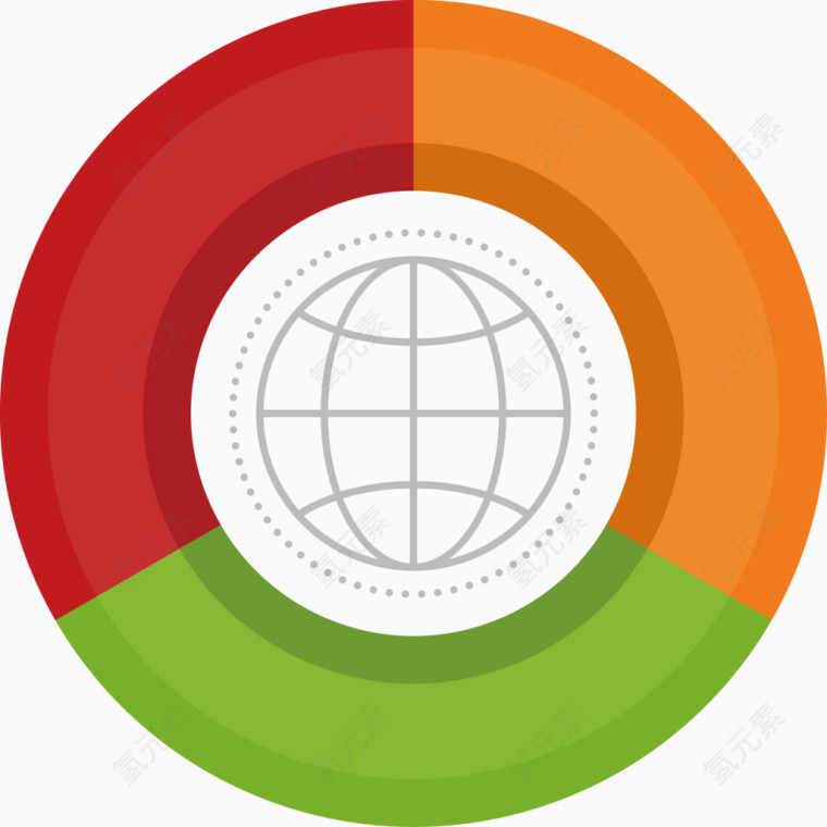 矢量创意设计环形目录分布图