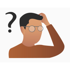 思考的男士矢量图