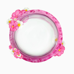 粉红花卉花环