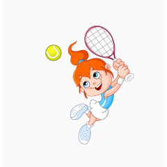 矢量女孩网球图片