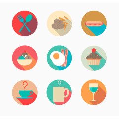 餐饮卡通图标