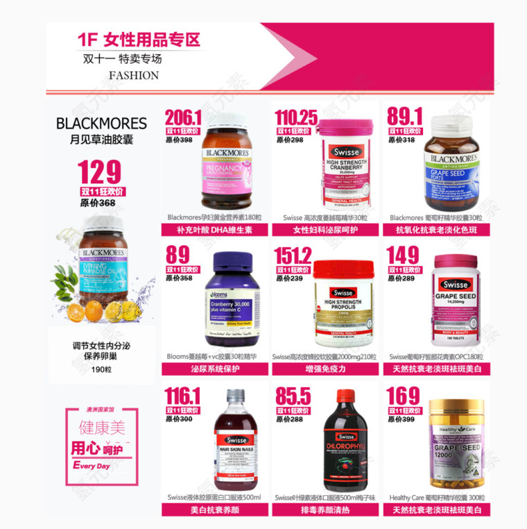 保健药品首页排版文案