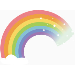 手绘彩虹矢量图