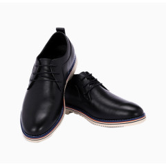 防滑耐磨撞色系带商务休闲皮鞋