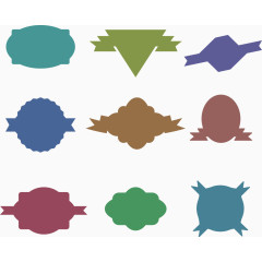 矢量各种形状的框架插图