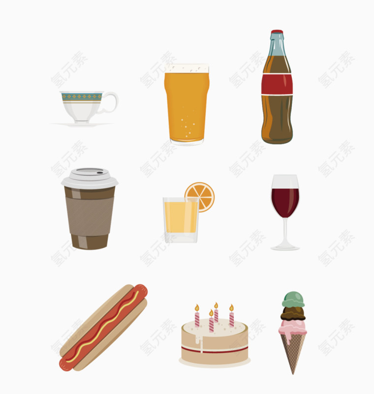 矢量食品饮料合集