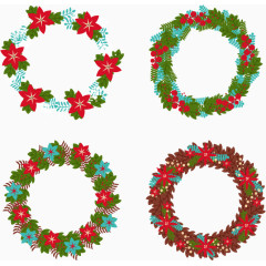 可爱圣诞花环