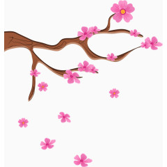 矢量手绘樱花