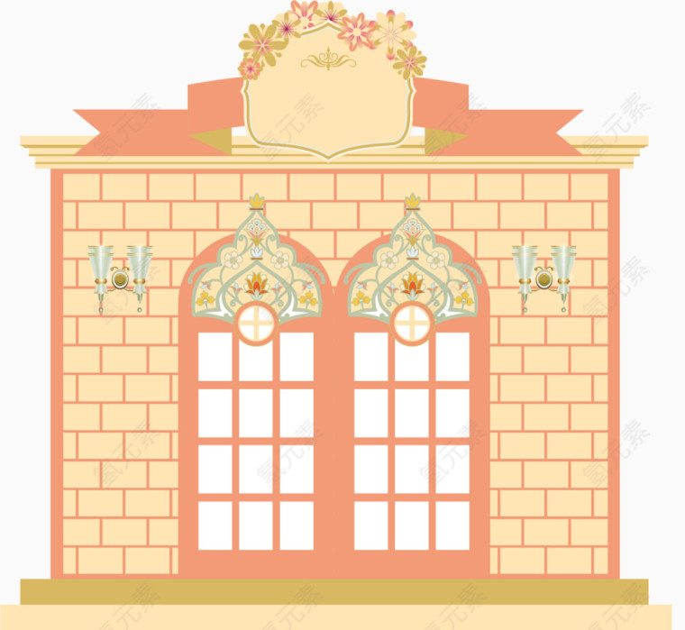 小屋门复古海报素材