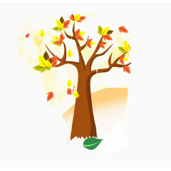 黄色幸福枫叶树