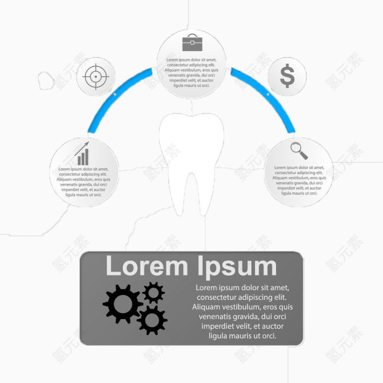 创意牙齿信息图表