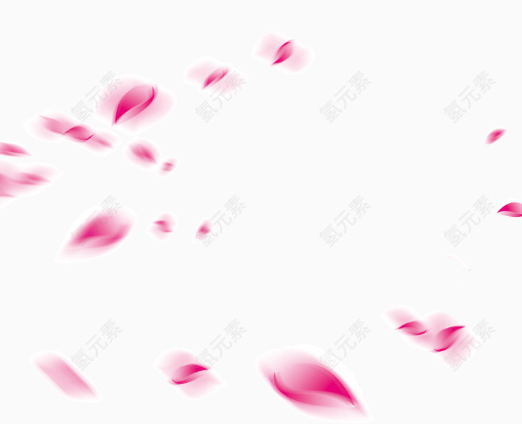 漂浮的粉色花瓣
