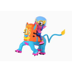 创意立体小人狮子