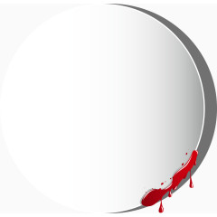 灰色半环上的红色矢量血滴