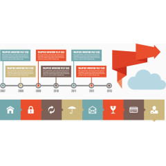 PPT时间流程素材