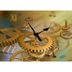 齿轮钟表复古罗马数字