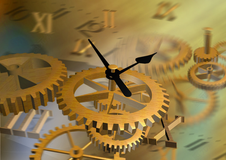 齿轮钟表复古罗马数字