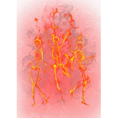 金色火焰骷颅头效果