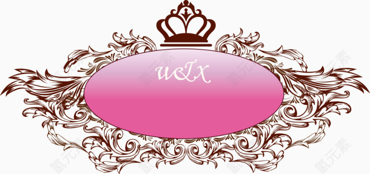 矢量皇冠花纹logo