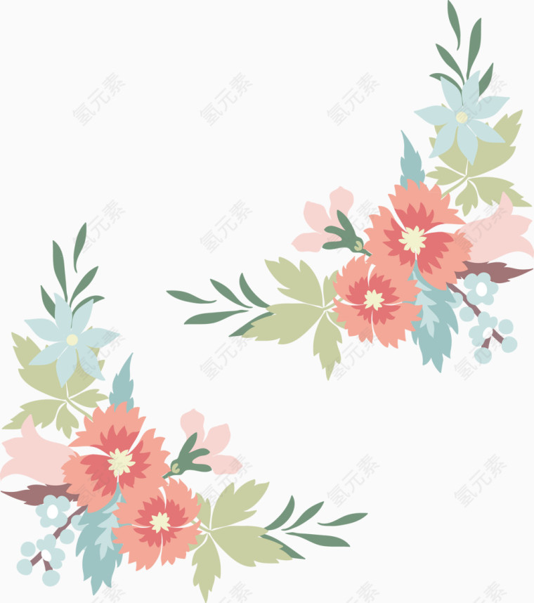 日系花纹底纹小清新