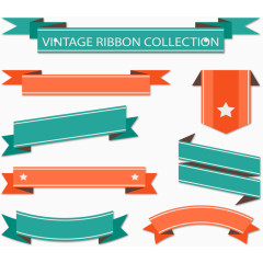 复古五角星彩带