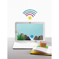 办公3D剪纸雕塑