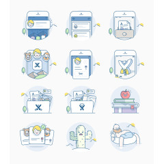 扁平化手机APP图标元素