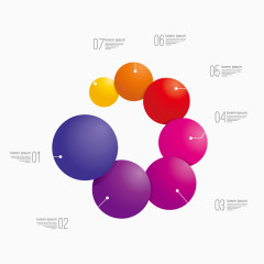 矢量圆形彩色图案