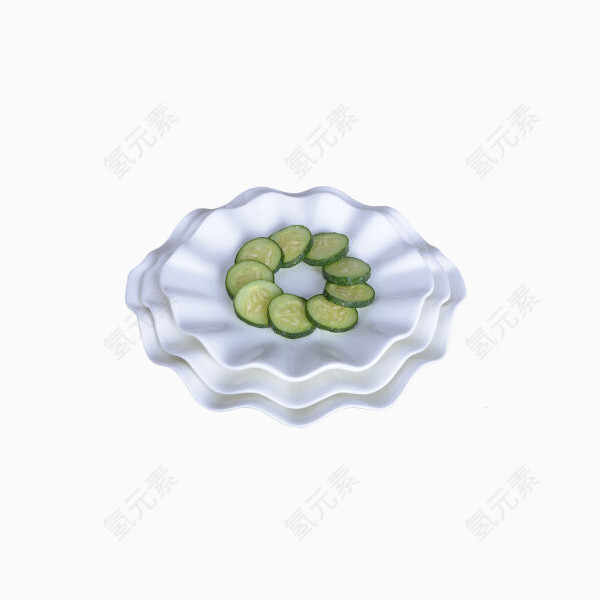 酒店餐厅家用餐具荷叶盘纯白